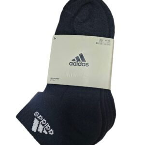 Calcetas Adidas Cushioned 3 Pack – Negras Unisex (Tallas XS y S)