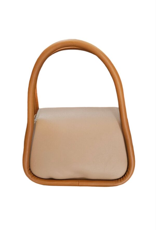 Bolsa de Mano HPC Polo 1005# – Color Cenizo con Detalles Café y Herrajes Dorados (Opción Crossbody) - Image 4