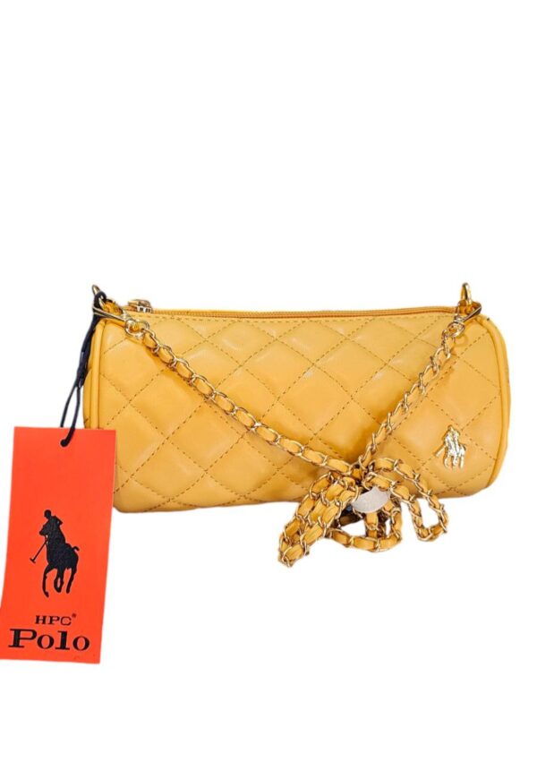 Bolsa Crossbody HPC Polo 1017 – Color Camel con Bordado Diamante y Detalles Dorados - Image 2