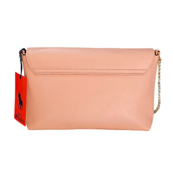 Bolso de Mano HPC Polo 202# – Rosa Pálido con Correa y Detalles Dorados (Opción Crossbody) - Image 2