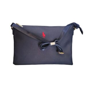 Bolsa Crossbody HPC Polo 866# – Azul Marino con Herrajes Dorados