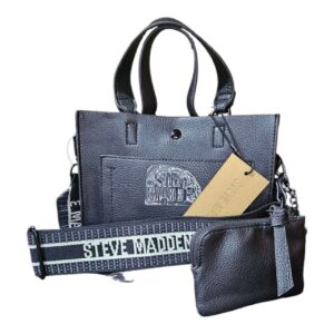Bolsa Steve Madden Mini Negra con Estuche y Correa Logo – Modelo DR131000