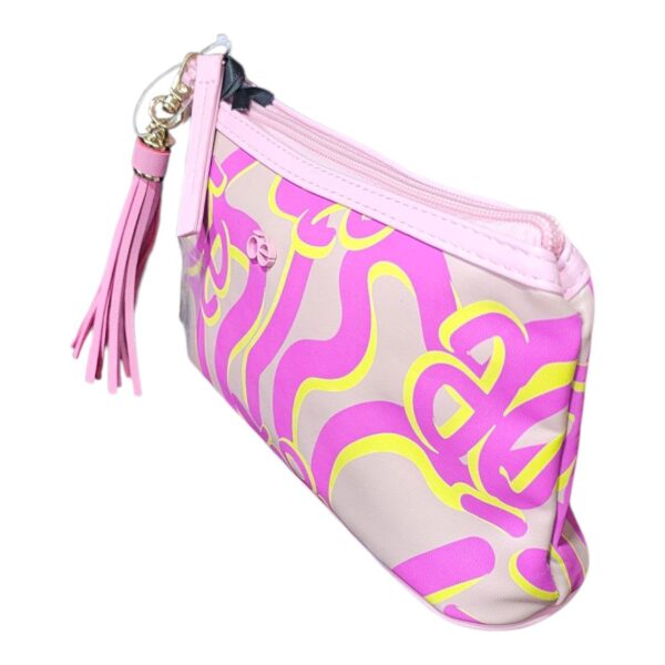 Cosmetiquera Cloe Pink Wave – Diseño con Flequillo - Image 2