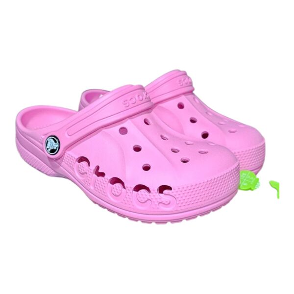 Crocs Iconic Comfort Rosas con Logo - Talla 19 MX / C13 US / 30-31 EU