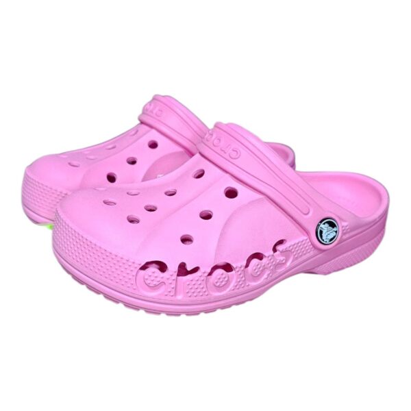 Crocs Iconic Comfort Rosas con Logo - Talla 19 MX / C13 US / 30-31 EU - Image 2