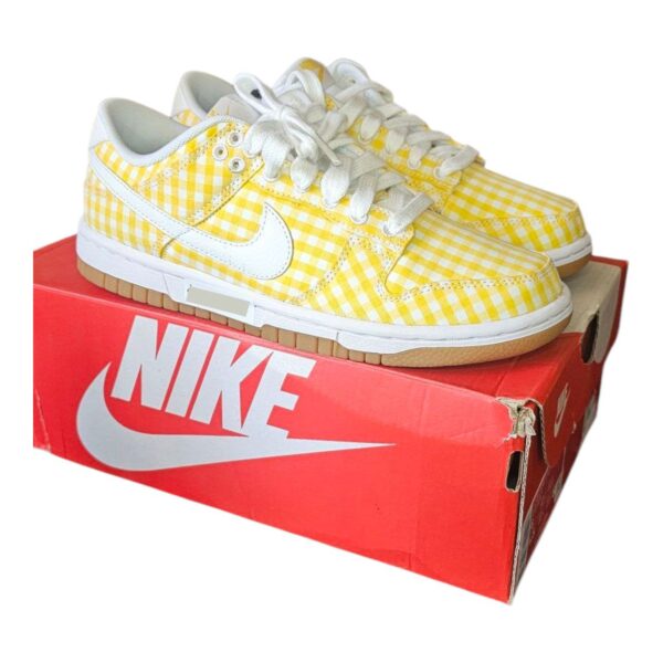 Nike Dunk Low EWT Amarillo Gingham – Talla 23 MX / 6 USA / 36.5 EUR