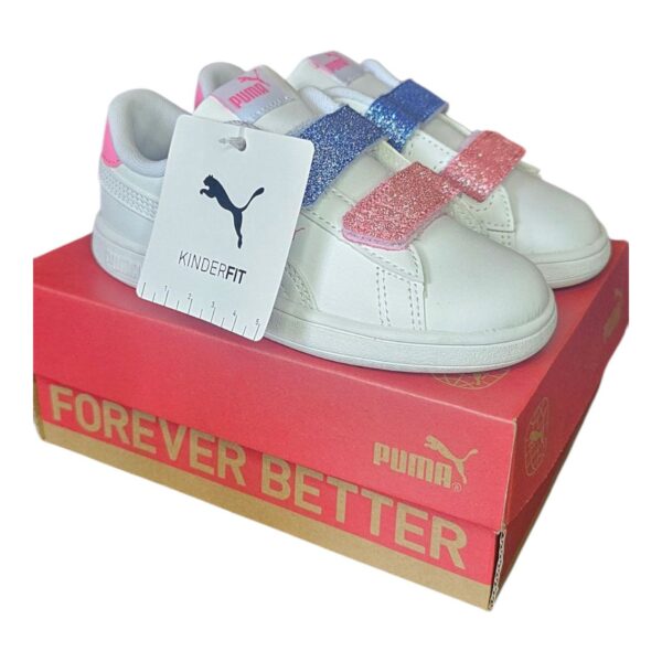 Puma Smash 3.0 L Glitter Velcro INF – Talla 16 CM / 10C USA / 27 EUR