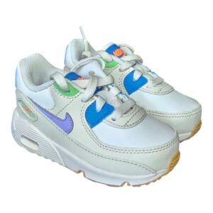 Nike Air Max 90 LTR TD White Multi – Talla 12 MX / 6C USA / 22 EUR (Caja de Outlet)