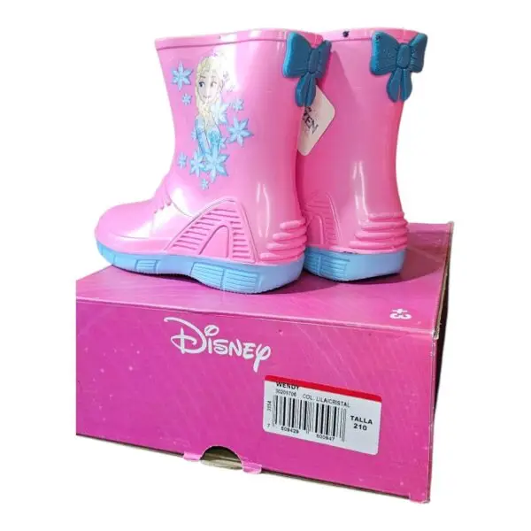 Botas impermeables Disney Frozen color rosa – Talla 21 CM - Image 3
