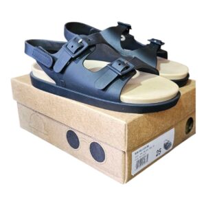 Chanclas Mini Melissa BA Pretas y Beige – Talla 18 CM (USA 10 / EUR 27)