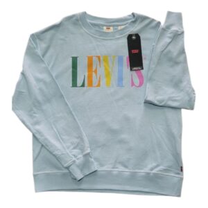 Suéter Levi’s Azul con Logo Multicolor – Talla M