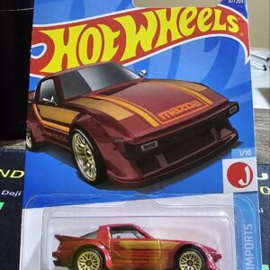 Hot Wheels Mazda RX-7 Rojo/Amarillo – HW J-Imports (1/10)