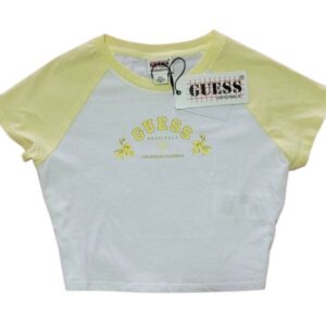 Playera GUESS Go Raye SS Raglan Baby Tee Amarilla Mujer