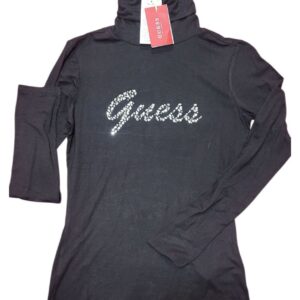 Blusa Guess Nelly Turtle Neck LS Negra Mujer Talla M