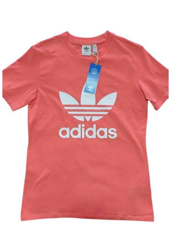 Playera adidas Trefoil Tee Coral Mujer Talla M