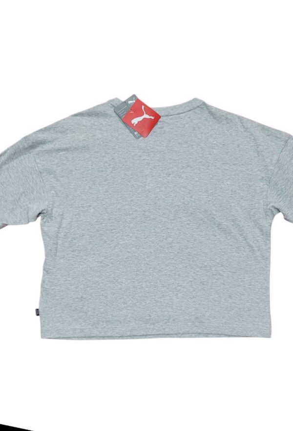 Playera Corta Puma Relaxed Fit Gris Mujer Talla S - Image 2
