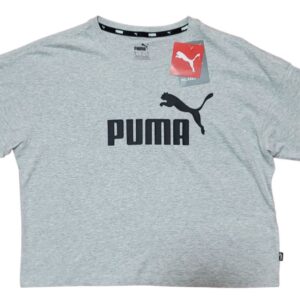 Playera Corta Puma Relaxed Fit Gris Mujer Talla S