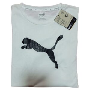 Playera Puma Drycell Blanca Mujer Talla S – Logo Negro