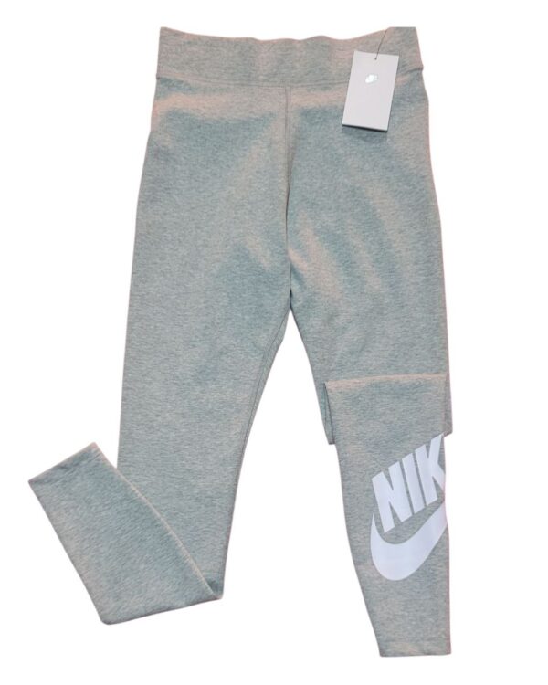Leggings Nike Sportswear Essentials Mujer - Gris Logo Grande (Talla S) - Image 2