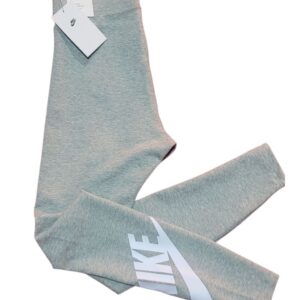Leggings Nike Sportswear Essentials Mujer - Gris Logo Grande (Talla S)