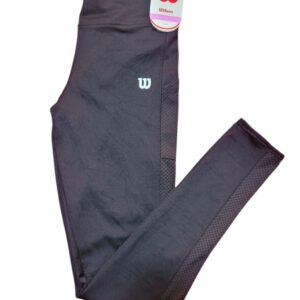 Leggings Deportivos Wilson Mujer Talla M – Negro con Bolsillo Lateral