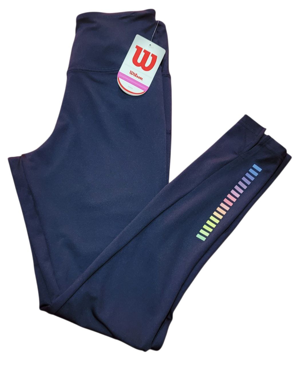 Legging Deportivo Wilson Azul con Detalle Arcoíris – Talla CH (S)