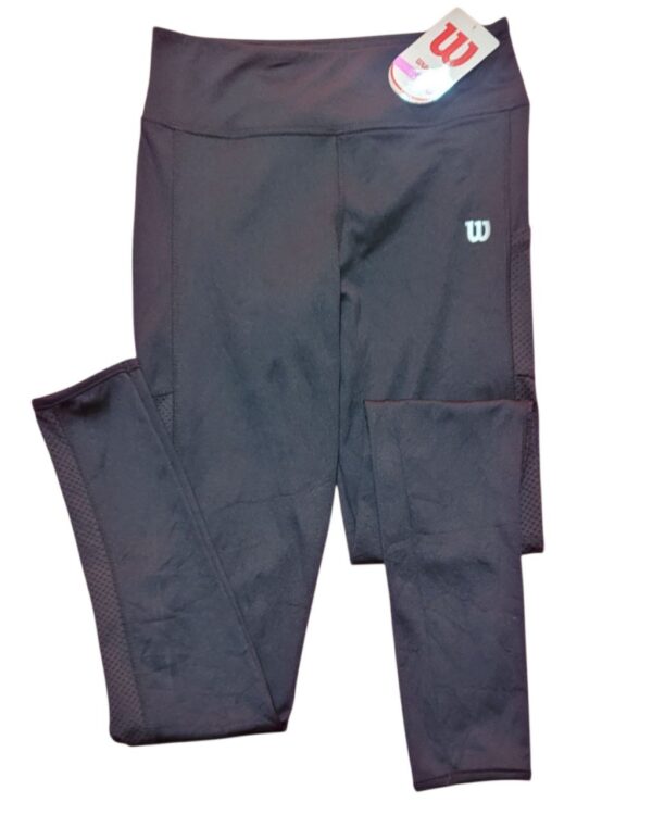 Leggings Deportivos Wilson Mujer Talla M – Negro con Bolsillo Lateral - Image 2