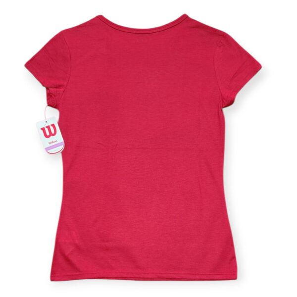 Playera Wilson Roja Mujer Cuello V Talla L - Image 2