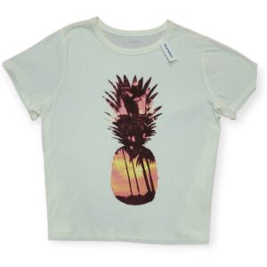 Playera Old Navy Piña Atardecer Estilo Tropical Talla XL