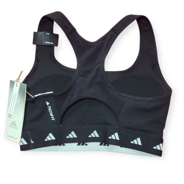 Top Deportivo Adidas PWR AEROREADY Medium Support Negro Mujer Talla XS | Modelo HN7273 - Image 2