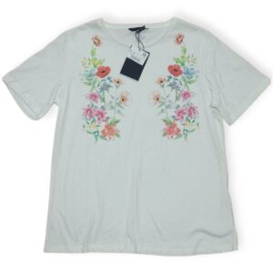Playera Cortefiel Estampado Floral Blanco Mujer Talla M | Modelo 6325742