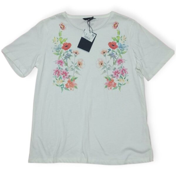 Playera Cortefiel Estampado Floral Blanco Mujer Talla M | Modelo 6325742