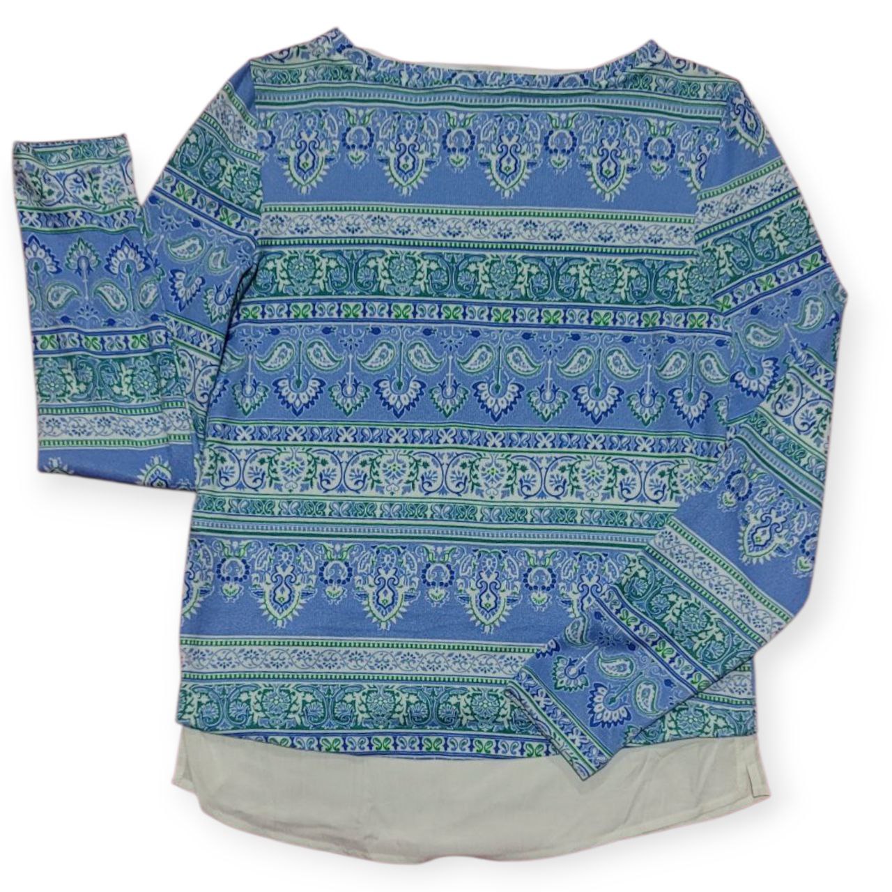 Blusa Manga Larga Springfield Estampado Étnico Azul Mujer Talla XS | Modelo 6765888 - Image 2