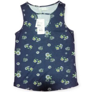 Blusa Sin Mangas Springfield Estampado Margaritas Azul Marino Mujer Talla XS | Modelo 8864419