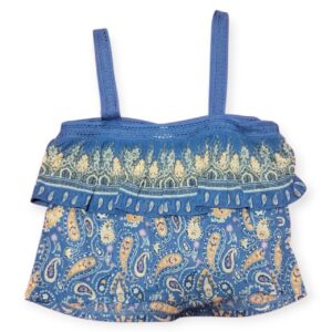 Top Springfield Estampado Paisley Azul con Volantes Mujer Talla S | Modelo 9983126