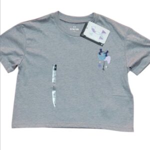 Playera Under Armour Girls Gris Estampado "Under Armour" Talla M