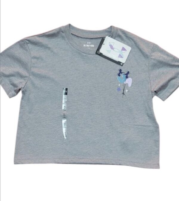 Playera Under Armour Girls Gris Estampado "Under Armour" Talla M