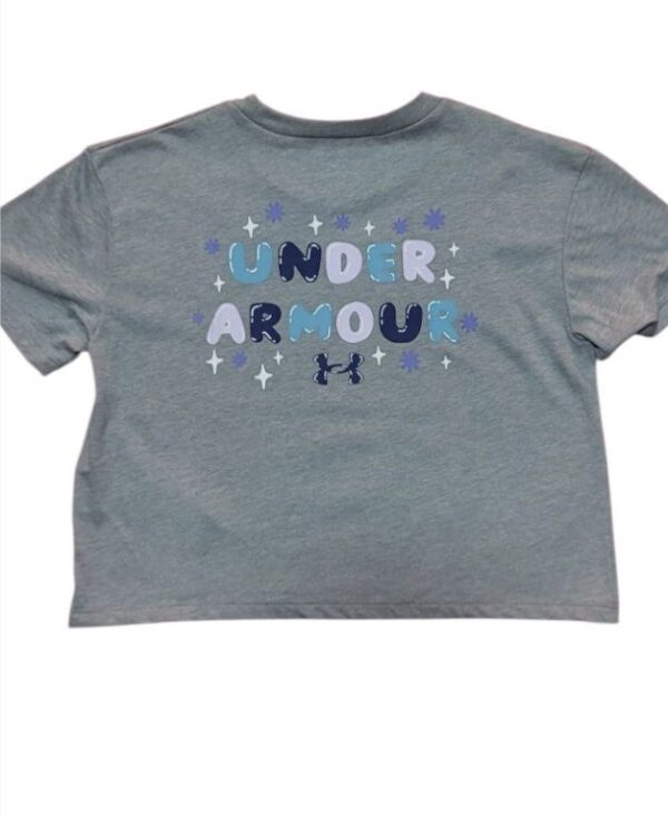 Playera Under Armour Girls Gris Estampado "Under Armour" Talla M - Image 2