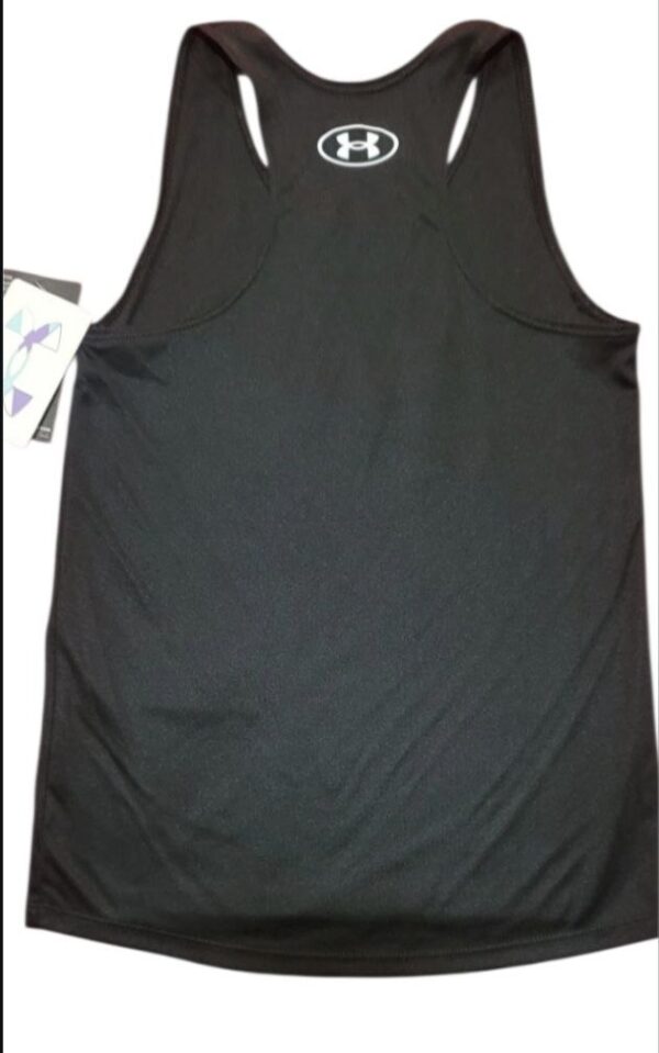 Playera Tank Under Armour Girls Negra Talla YXS - Image 2