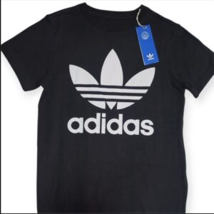 Playera Adidas Trefoil Tee Kids Negra Talla M (11-12 Años)