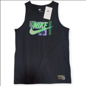 Nike Kids Tank Top Negra Estilo Psicodélico – Talla L