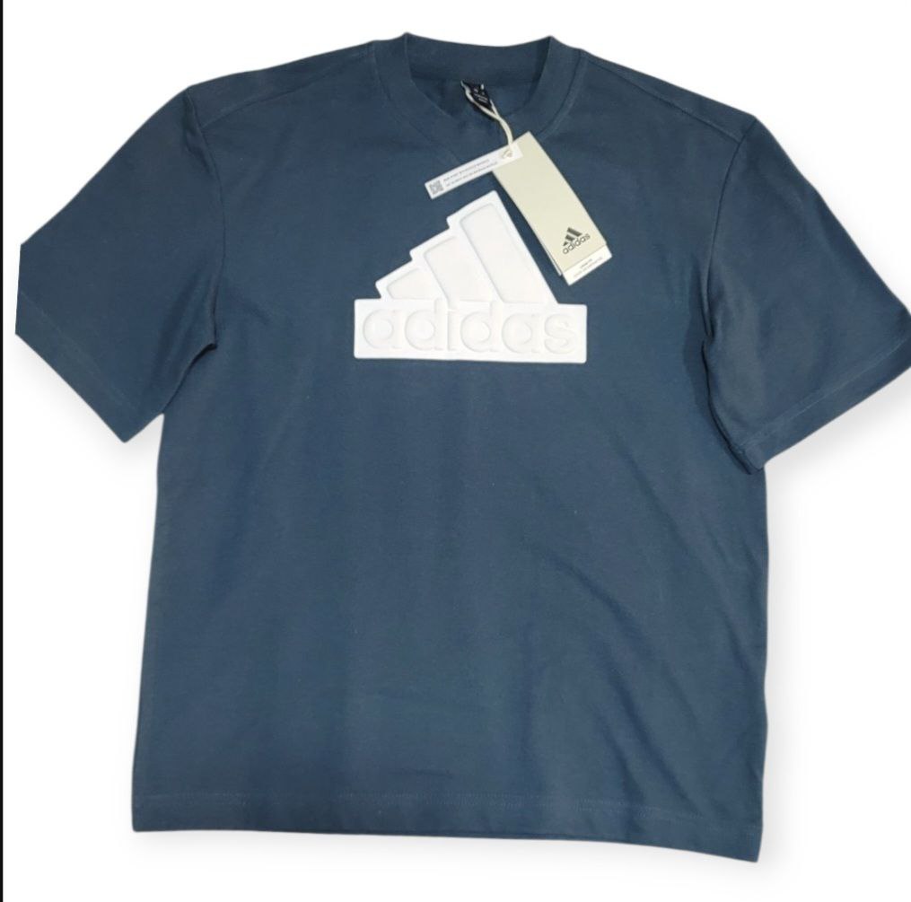 Adidas Kids Playera Azul Logo en Relieve – Talla M