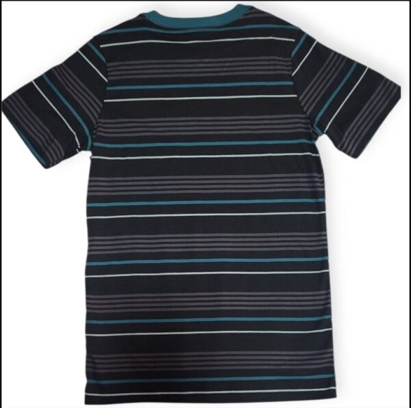 Nike Kids Camiseta a Rayas Azul y Negra – Talla M - Image 2